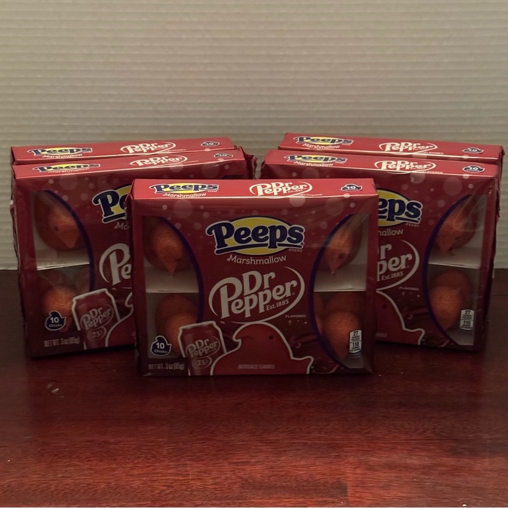 Dr Pepper Flavored Marshmallow Peeps Candy Pack x 5
